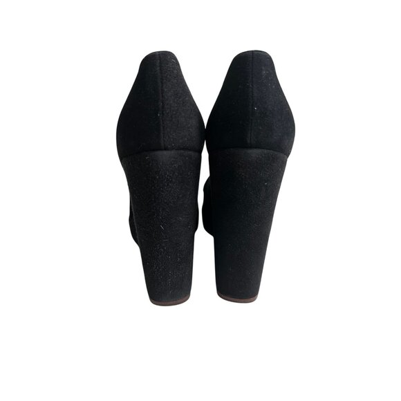 EMILIO PUCCI Vintage Gold Black Suede Loafers Wedges Size 38 / US 8 - Picture 6 of 8